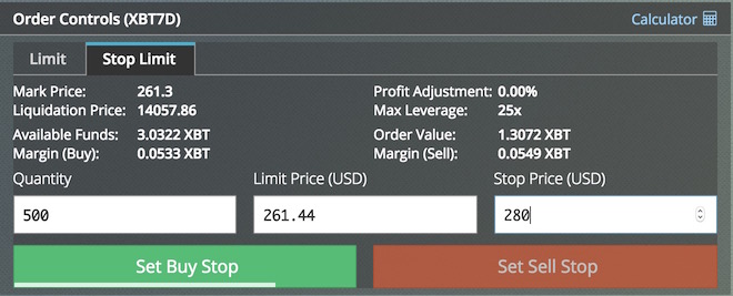 BitMEX Trailing Stop Orders