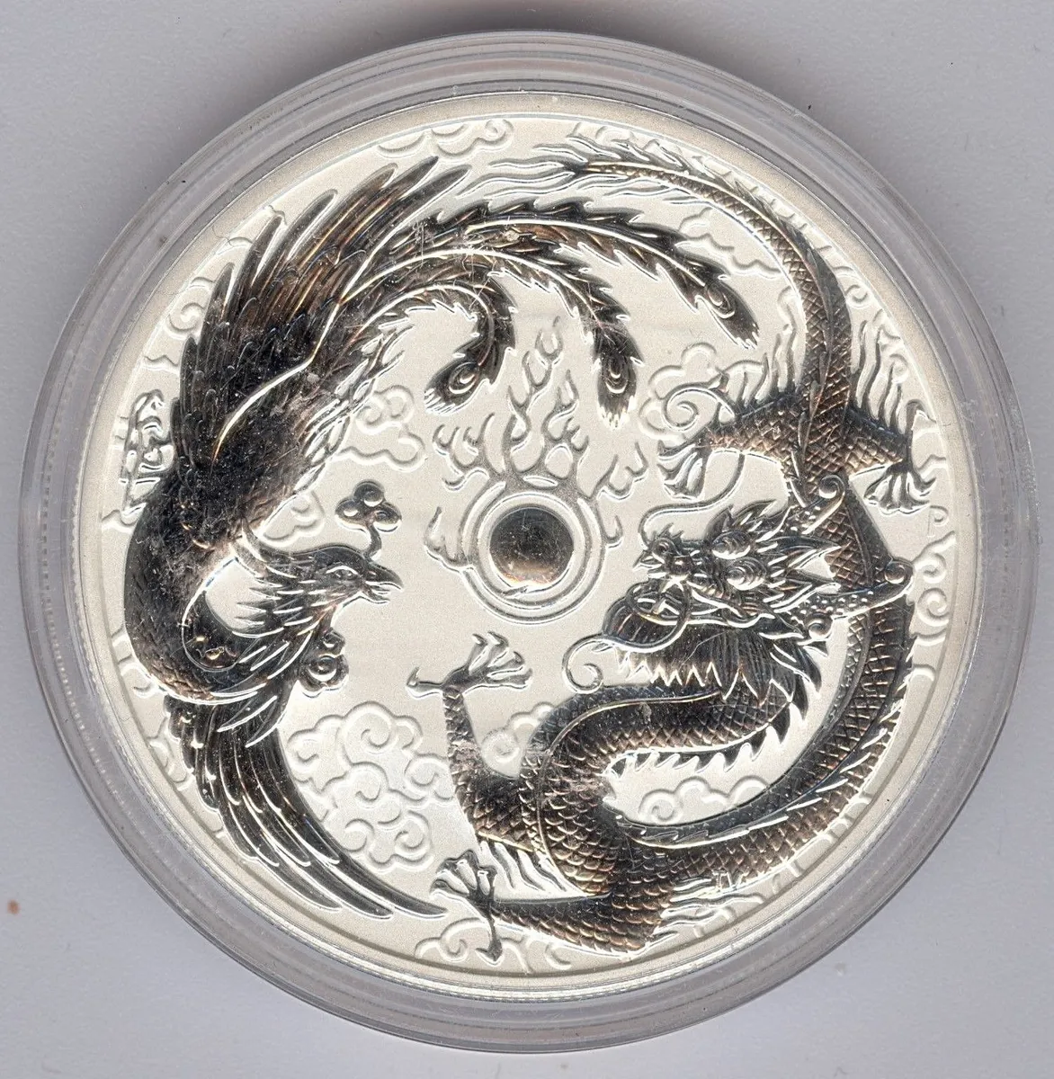 1oz $1 AUD Australian Silver Dragon & Phoenix | European Mint