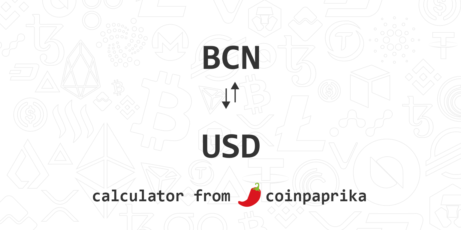 Bitsgap's BCN/USD Converter: Turn Bytecoin into US Dollar | Bitsgap