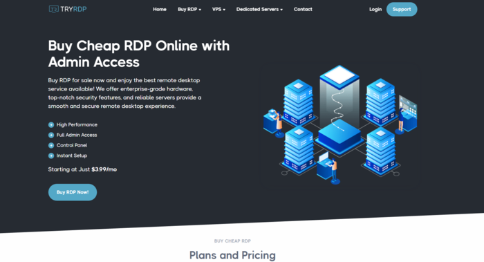 RDP VPS - Buy a Remote Desktop Server