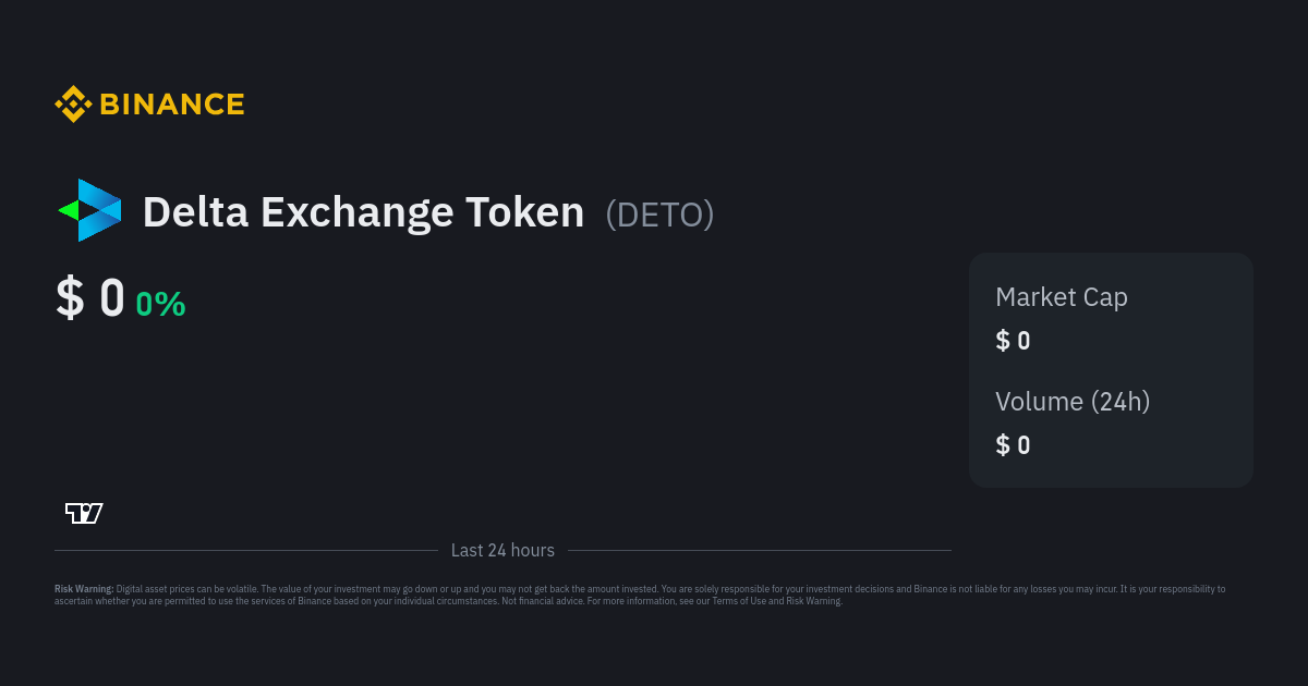 Delta Exchange Token (DETO) live coin price, charts, markets & liquidity