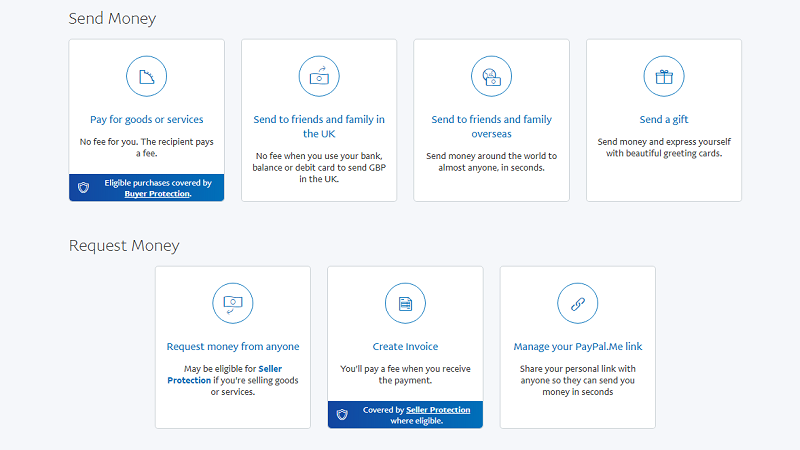 What's the difference between friends and family or goods and services payments? | PayPal US