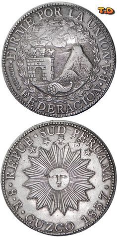 8 reales de plata de Cuzco, Perú. | Old coins, Silver coins, Antique coins