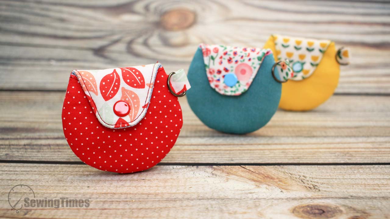 DIY Snap Coin Purse – Sewing Pattern & Tutorial – diy pouch and bag with sewingtimes