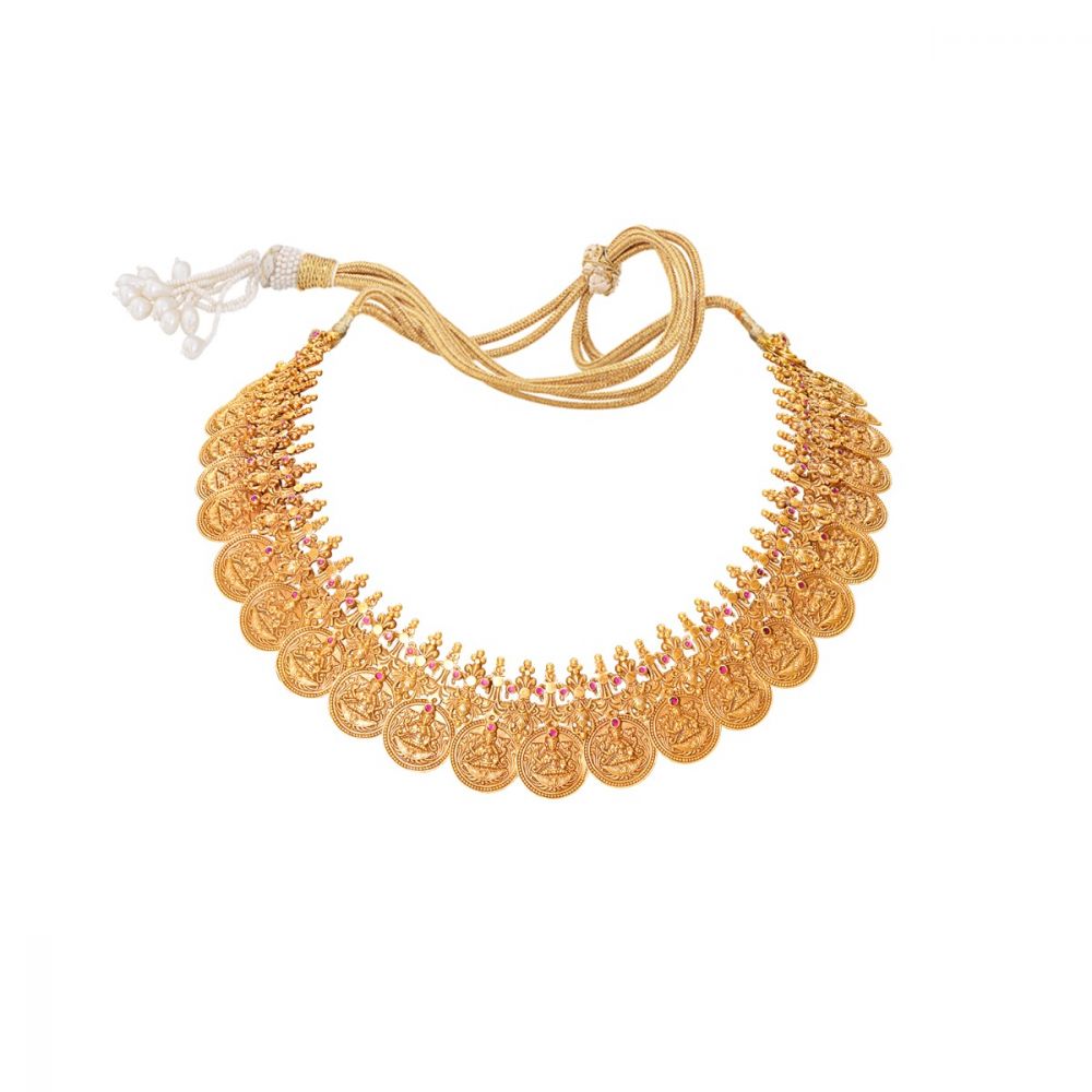 Coin Matte Lakshmi Short Necklace – zahana