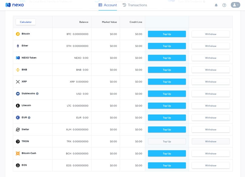 Nexo (NEXO) Staking Crypto Calculator