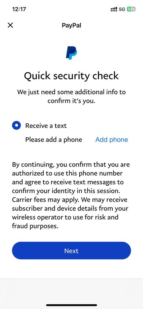 Solved: Phone number changed - can't log in - Page - PayPal Community