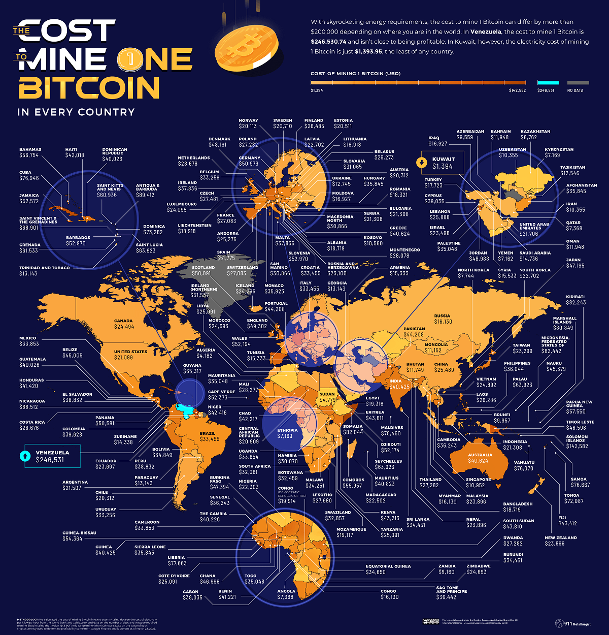 25 Countries that Mine the Most Bitcoin