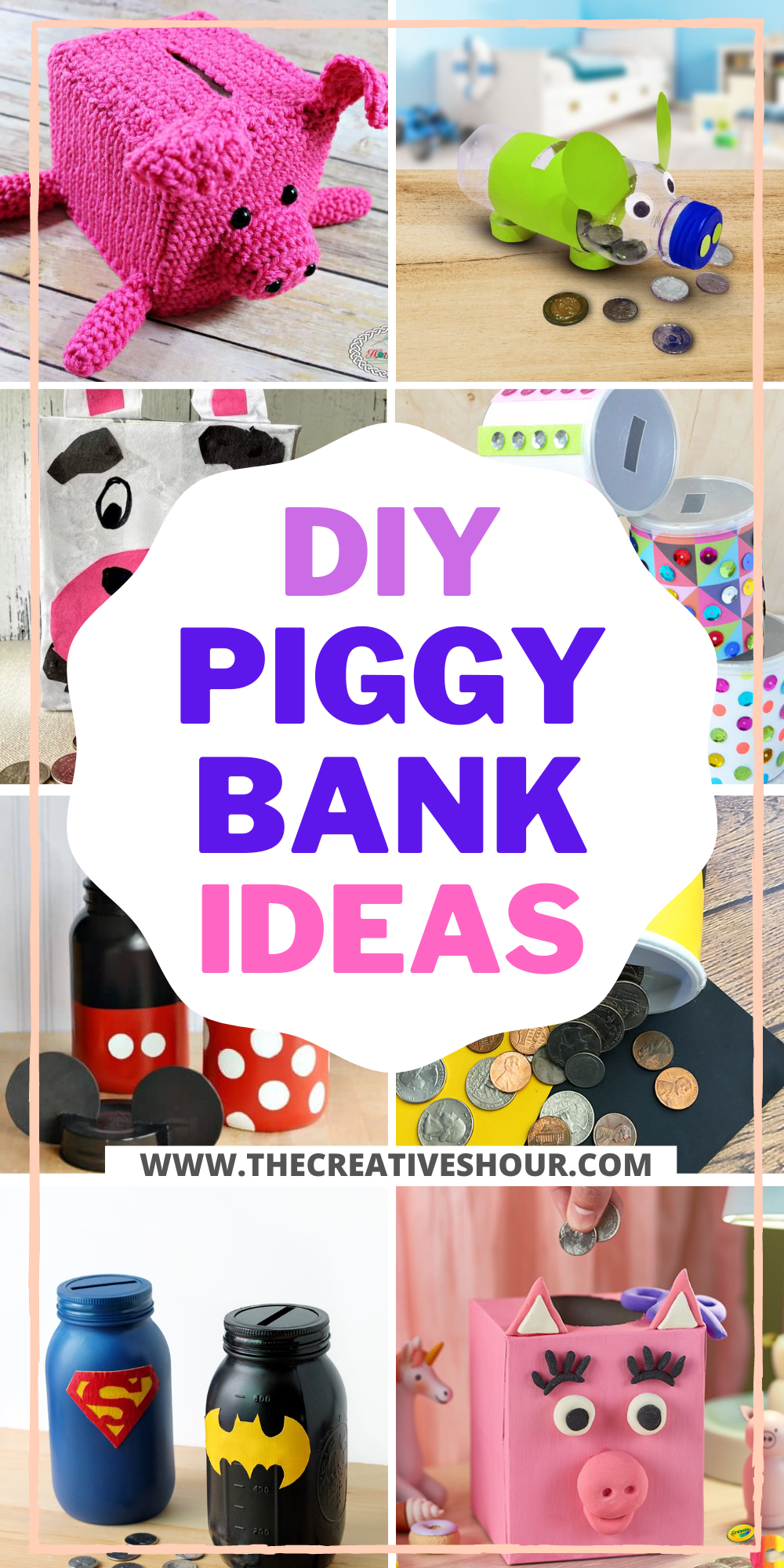 20 + Creative DIY Piggy Banks & Craft Tutorials For Kids - Crazy Laura