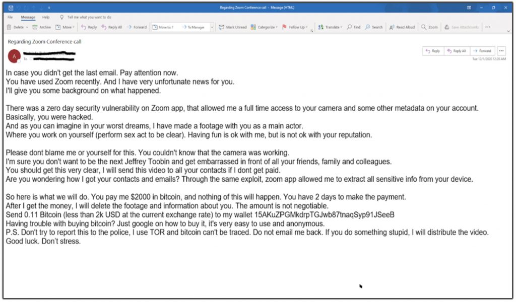 Sextortion Email Scam Nets Fraudsters $1 million in Bitcoin - Merchant Fraud Journal