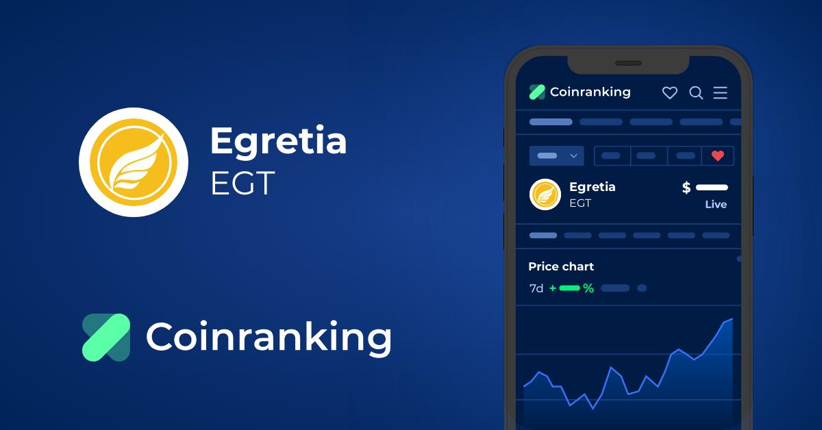 Egretia (EGT) live coin price, charts, markets & liquidity