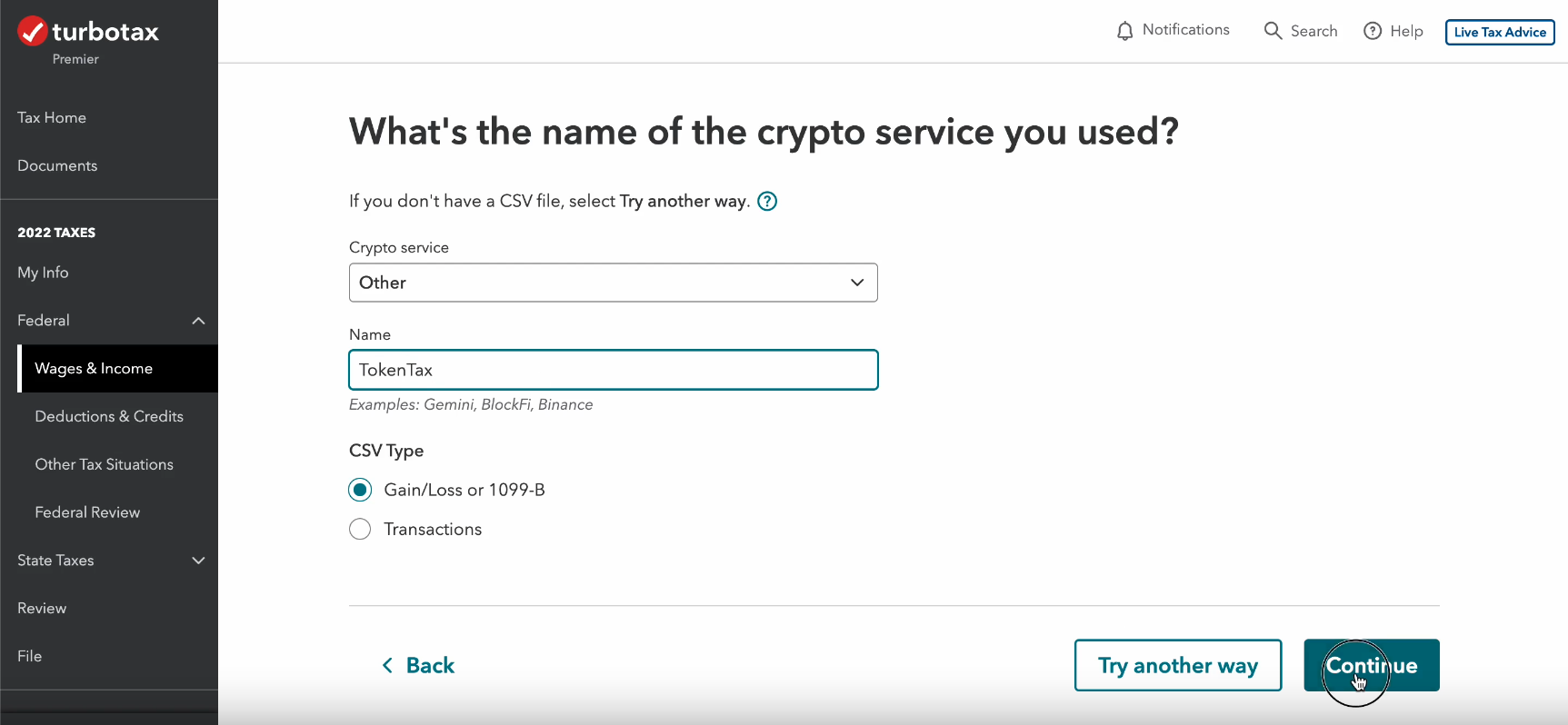 How do I enter my crypto in TurboTax?