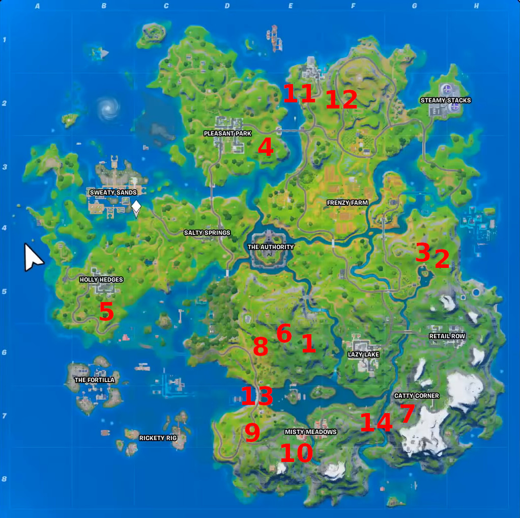 Fortnite Chapter 2 | Season 5 | Week 13 | XP Coins Locations - Pro Game Guides