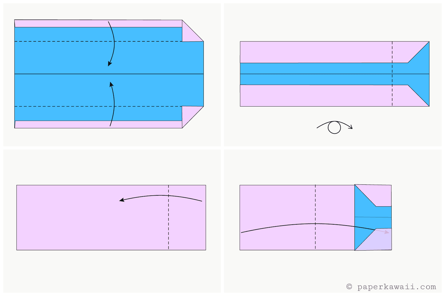 Origami Card Holder Folding Instructions - How to Fold an Origami Card Holder