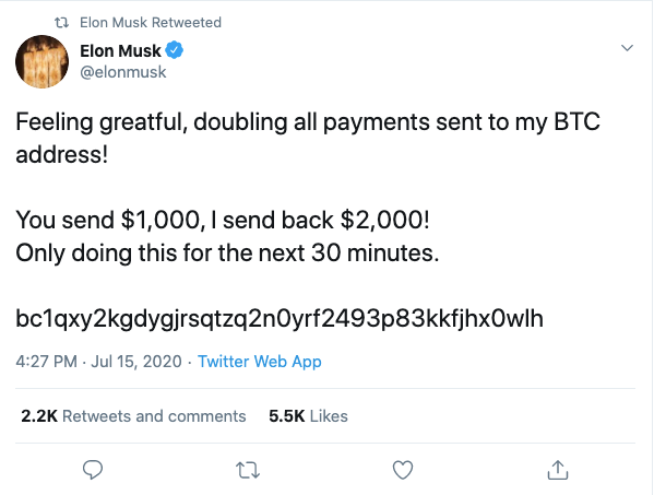 Elon Musk, Bill Gates, Jeff Bezos Twitter Hacked With Bitcoin-Giveaway Scam