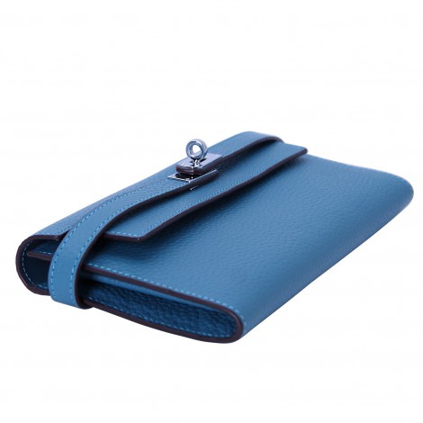 Blue leather wallet C'iel Ami, ID Compatible - Ciel Bags