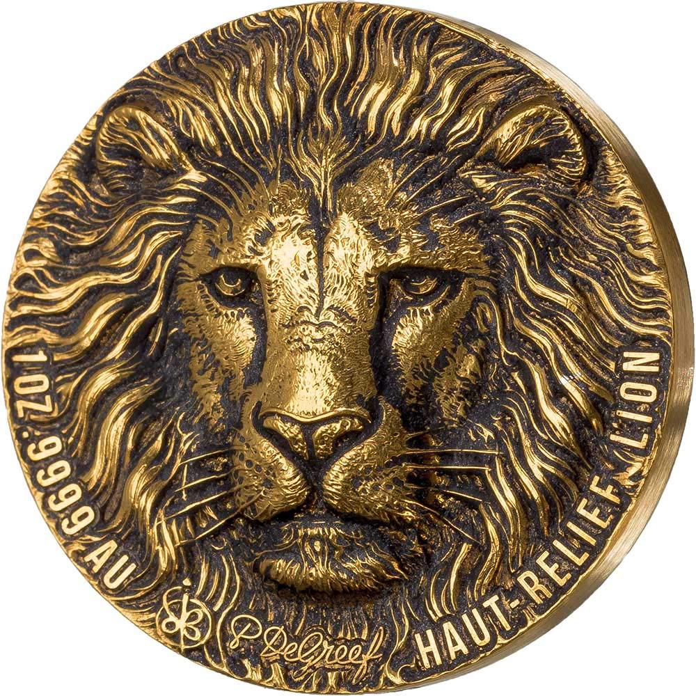 Detailed Metallic Coin Lion Necklace – Sassaries