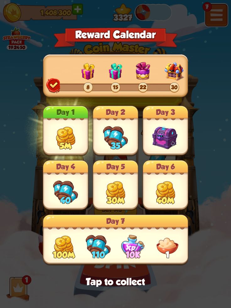 Events and Rewards Calendar in Coin Master - PROJAKER