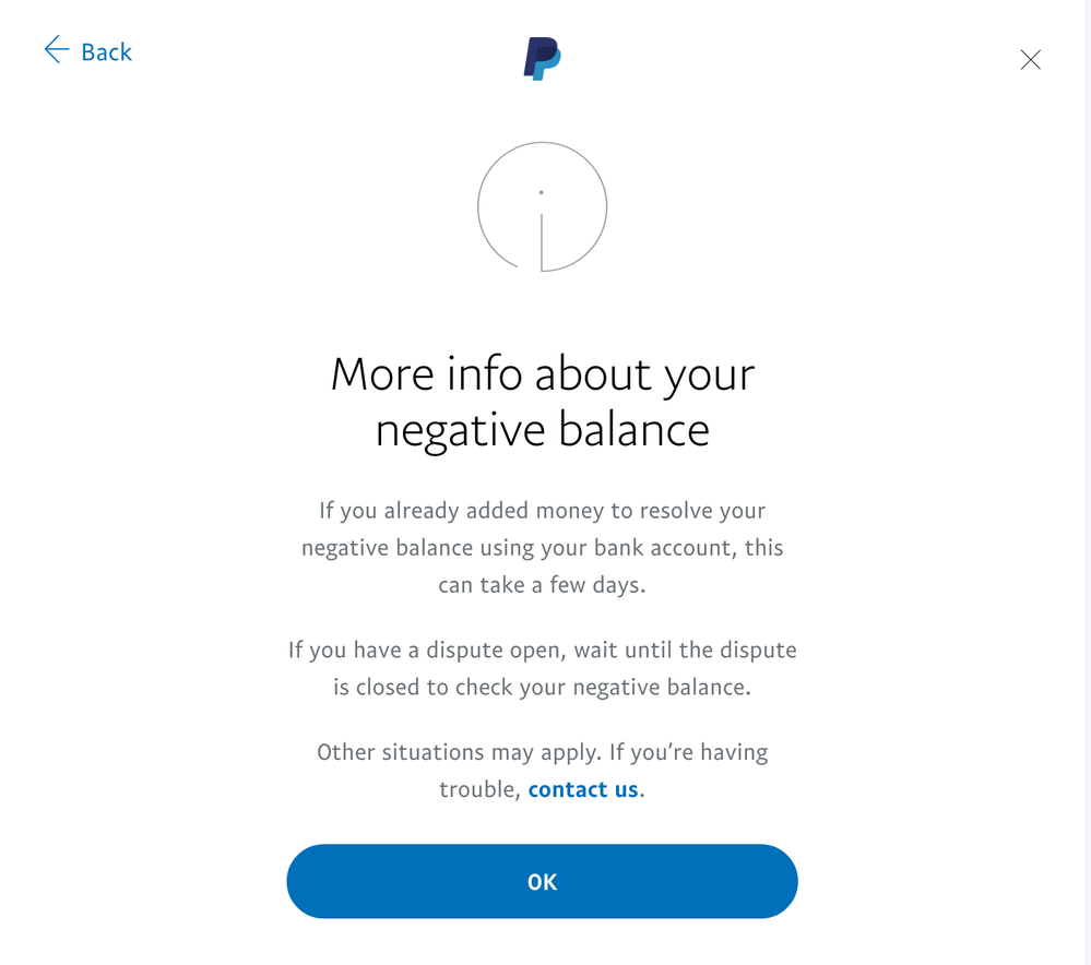 What should I do if my balance is negative? | PayPal HK