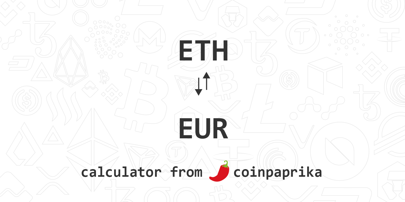 1 EUR to ETH - Euros to Ethereum Exchange Rate