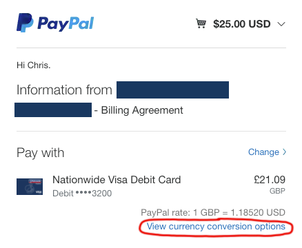 Exchange PayPal EUR to PayPal USD  where is the best exchange rate?