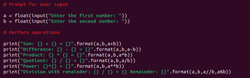 Python Program to Make a Simple Calculator - GeeksforGeeks