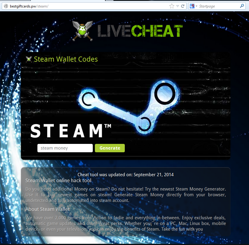 Steam Support :: Steam Wallet Gift Card Scam