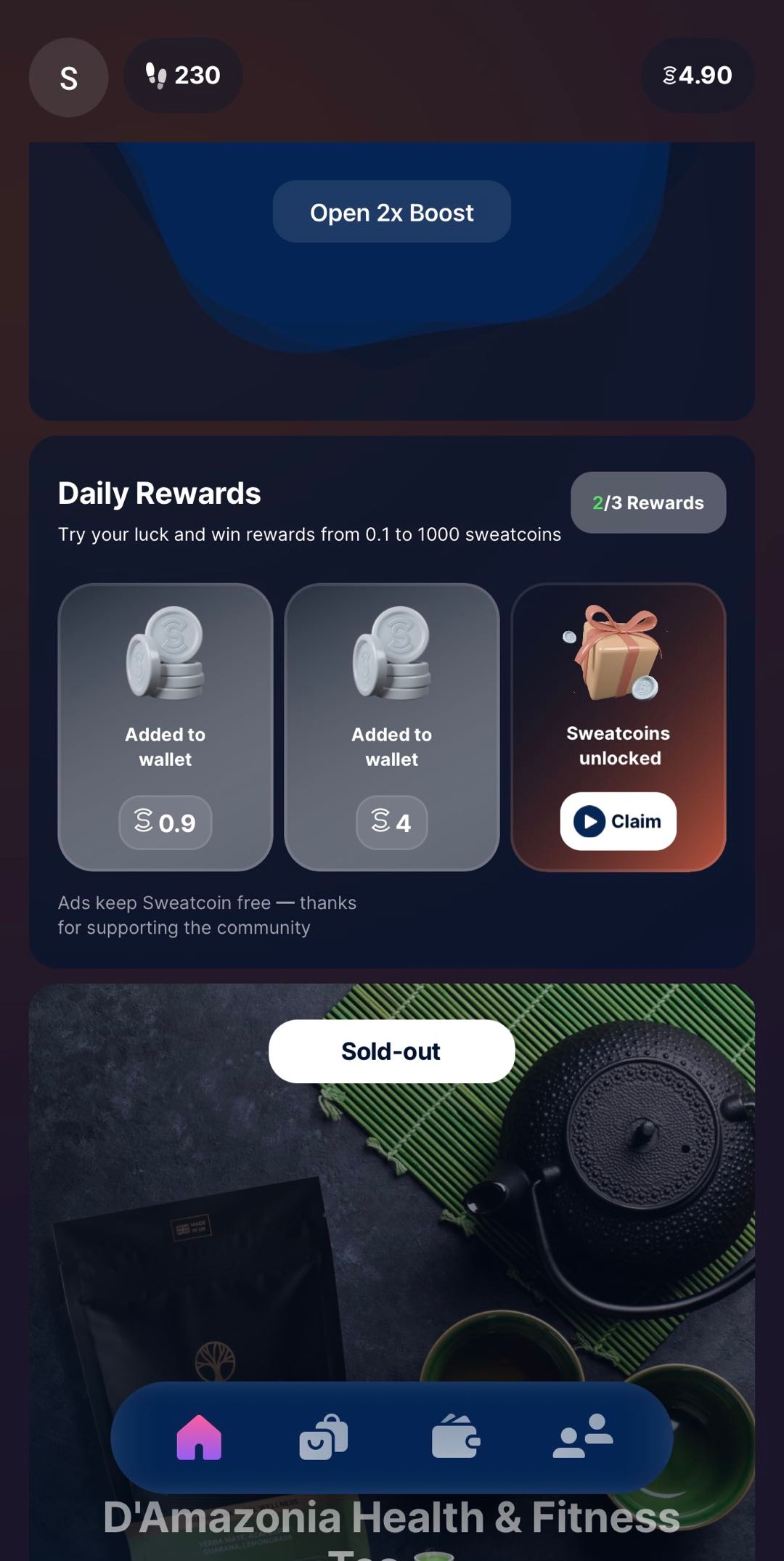 Sweatcoin: A move-to-earn platform that offers crypto rewards for your daily step count