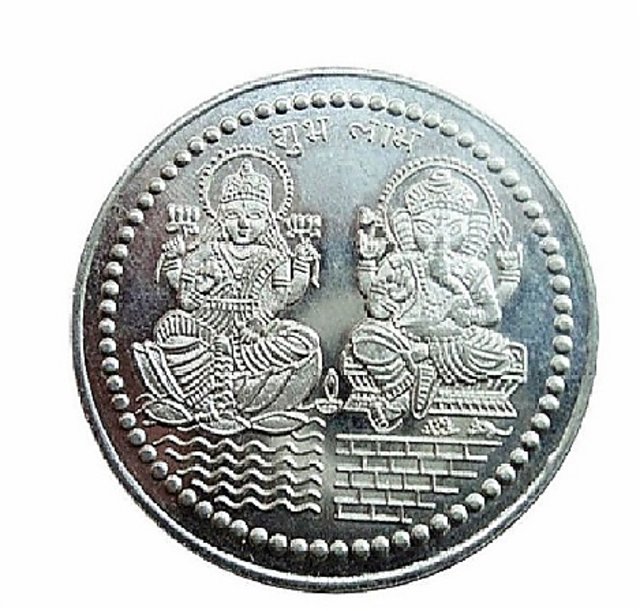 10g Silver Coin (% purity)- Lakshmi Ganesha | Buy Online at Best Prices