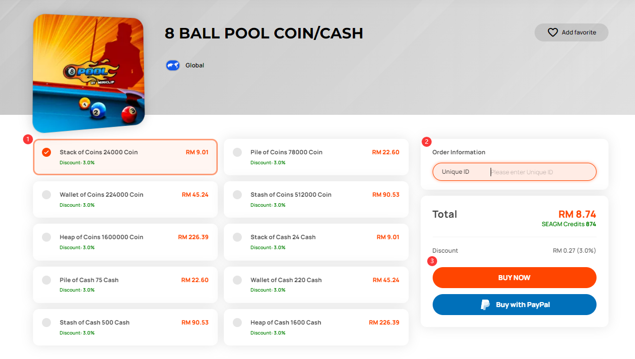 Buy Marvelous 8 pool coins - 1001fish.ru