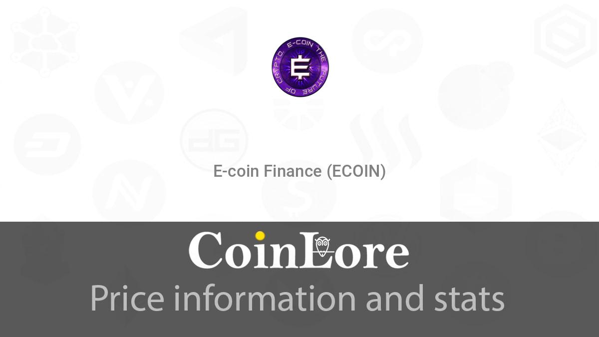 Ecoin Official Price | ECOIN Price index, Live chart & Market cap | OKX