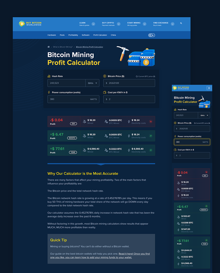 WhatToMine - Crypto coins mining profit calculator compared to Ethereum Classic