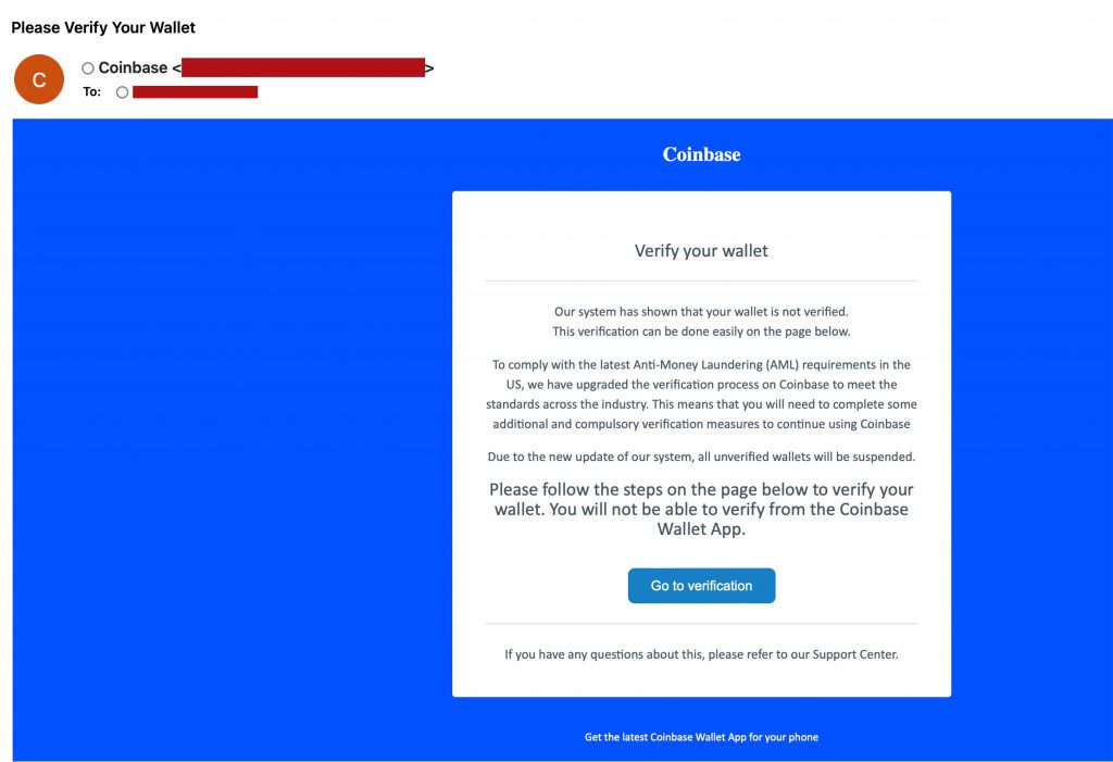 Latest Coinbase Phishing Scam is a Warning to Everyone