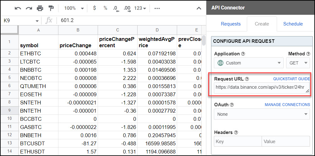 Klines For Excel - Spot/Margin API - Binance Developer Community