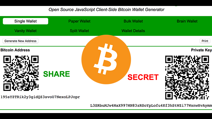 Bitcoin address: Create, Get example, Format – BitcoinWiki