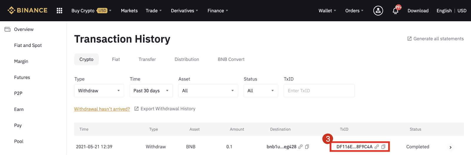 TXID | Transaction ID