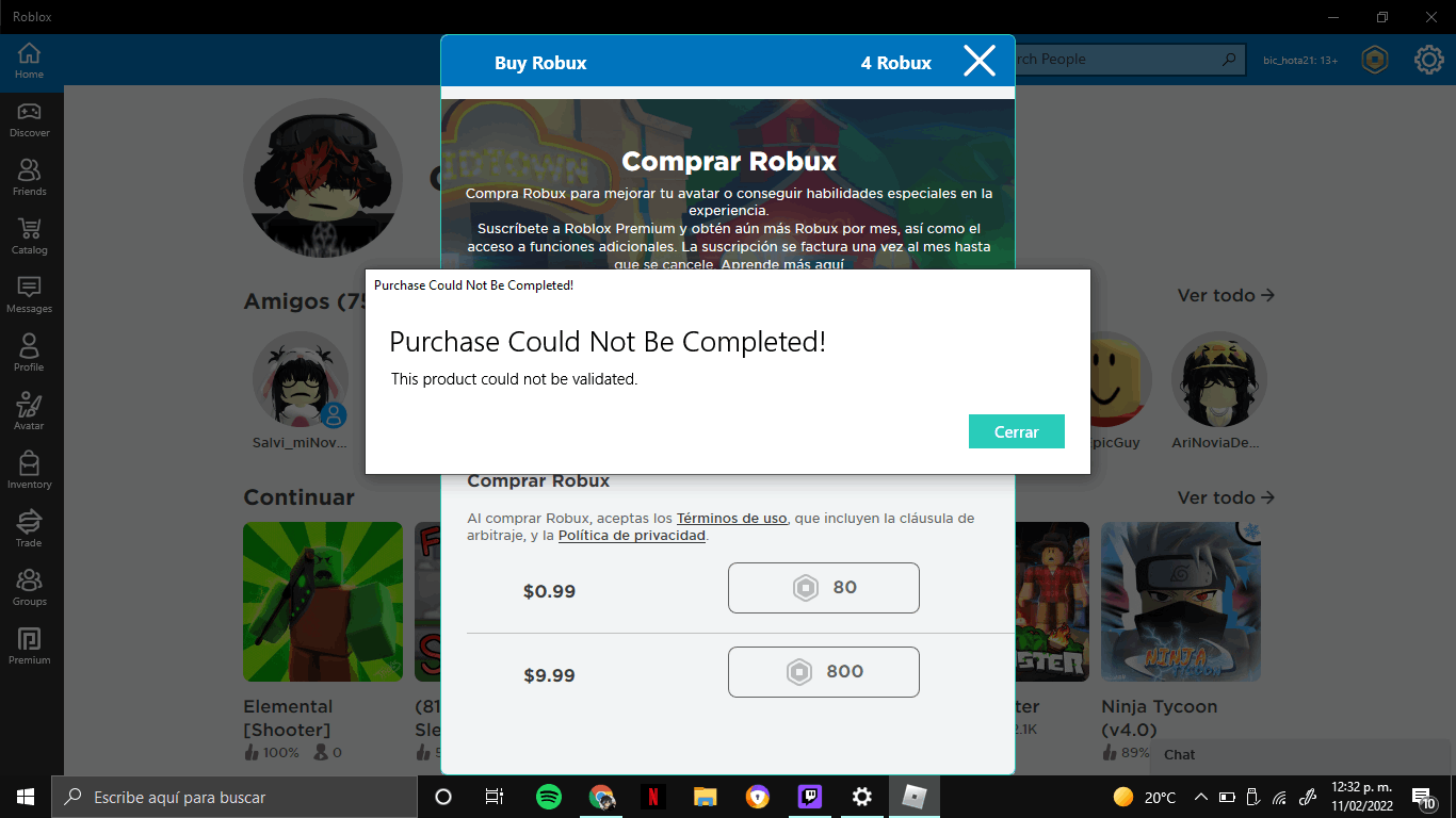 I cant buy the 80 robux from my 1 dollar Microsoft credit. - Microsoft Community