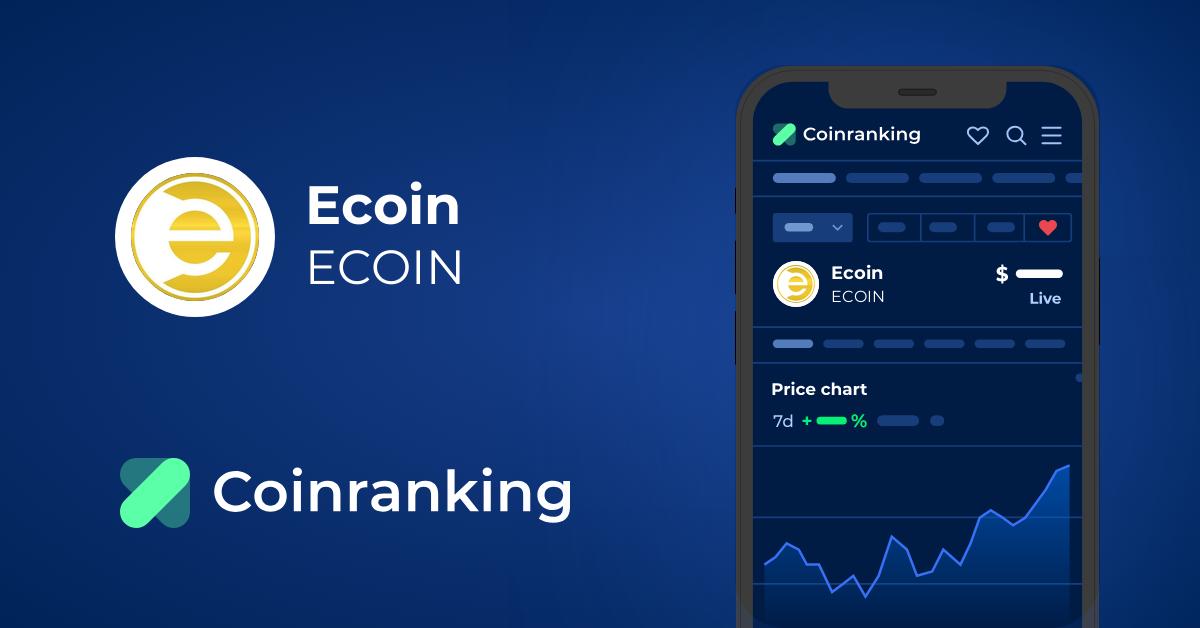 Ecoin Price (ECOIN), Market Cap, Price Today & Chart History - Blockworks