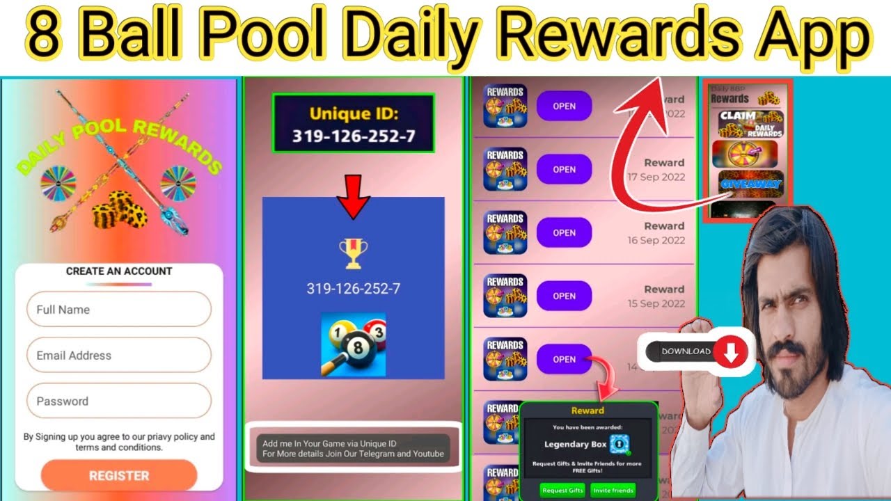 Download Daily Rewards For 8 Ball Pool APK original App.