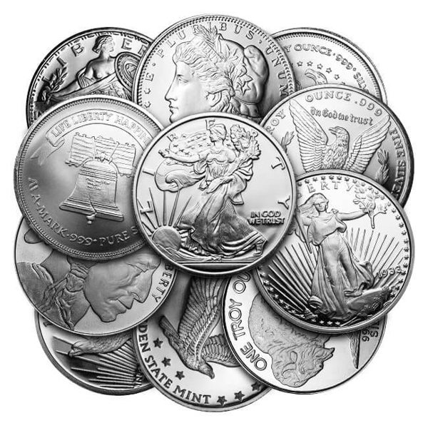 Cheap 1 oz Silver Bullion Rounds | Golden Eagle Coins