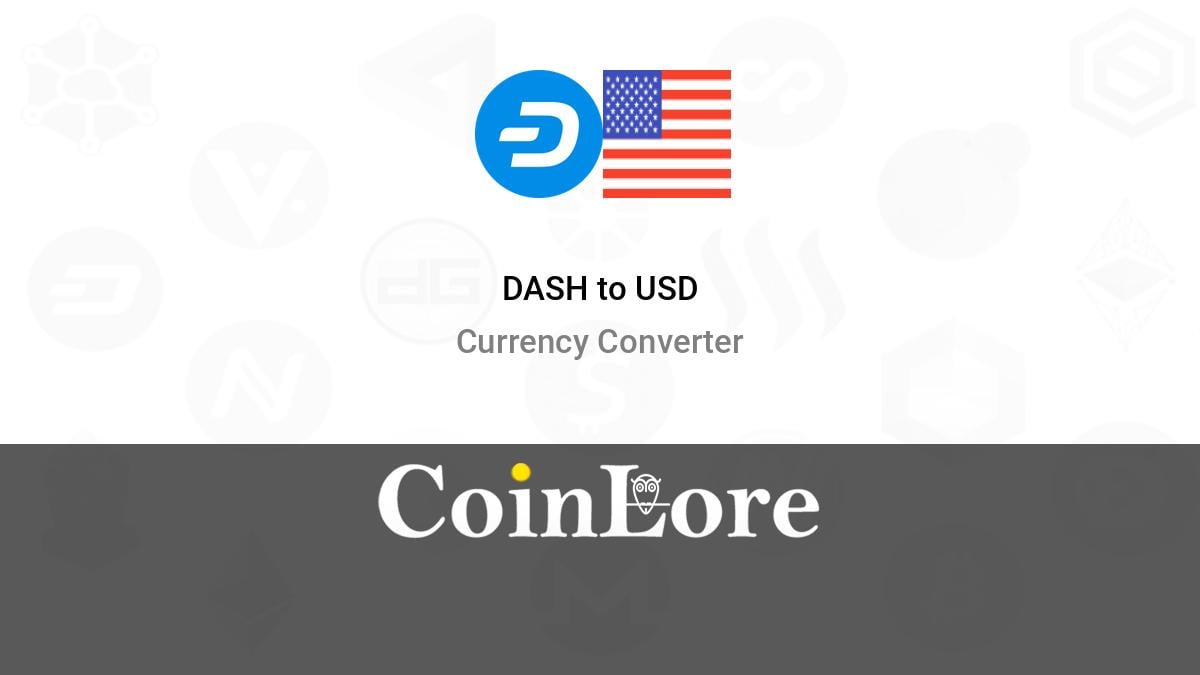 Dash (DASH) Exchange rate and Price Index on 1001fish.ru