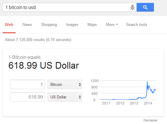 Bitcoin to US Dollar or convert BTC to USD