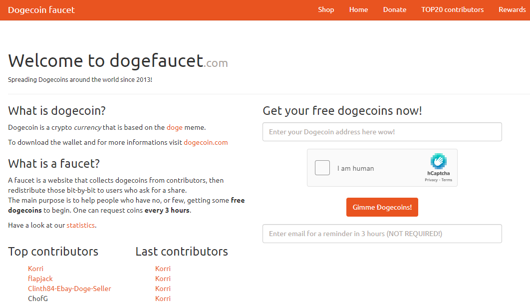 Dogecoin (DOGE) Faucetpay Faucets | March 