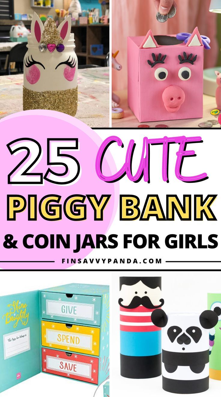 20 Fun DIY Piggy Banks that Encourage Saving | Piggy bank diy, Piggy bank, Piggy bank craft