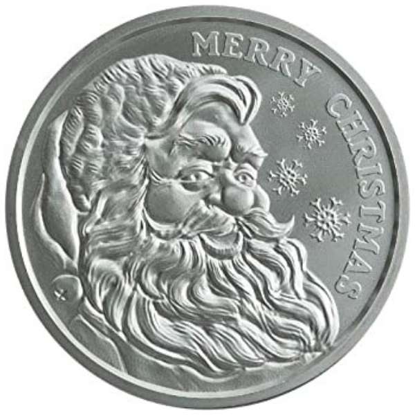 MERRY CHRISTMAS - MAPLE LEAF - 1 oz Pure Silver Color Coin In Capsule - The Coin Shoppe