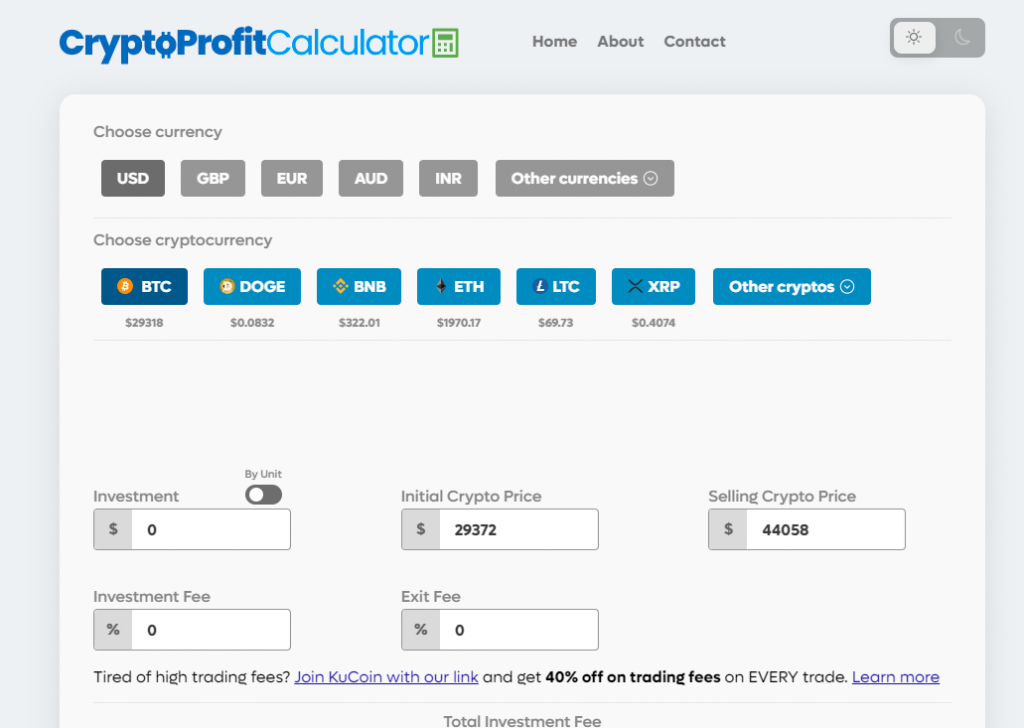 Profit Time Machine | Crypto ROI Calculator | CoinJournal