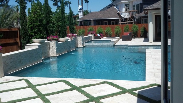 Swimming Pool with Raised & Reverse Bond Beams | The Pool Company Construction