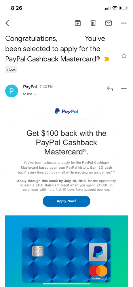 PayPal Cashback Mastercard review