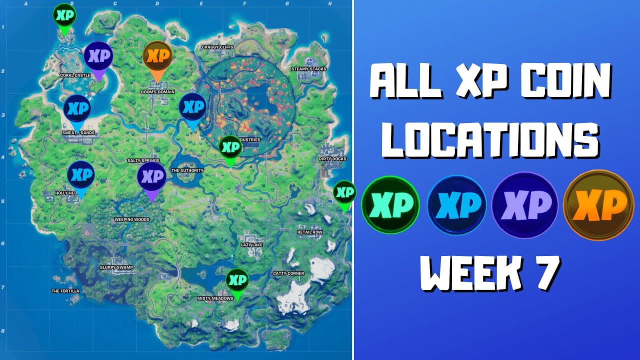 Fortnite: Where To Find All XP Coins - Chapter 2 Season 4 Week 1