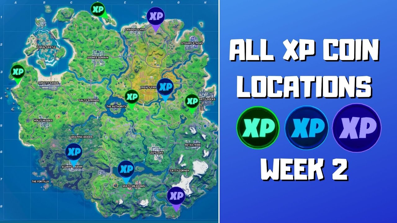 All Fortnite Season 4 Week 5 XP Coin Locations